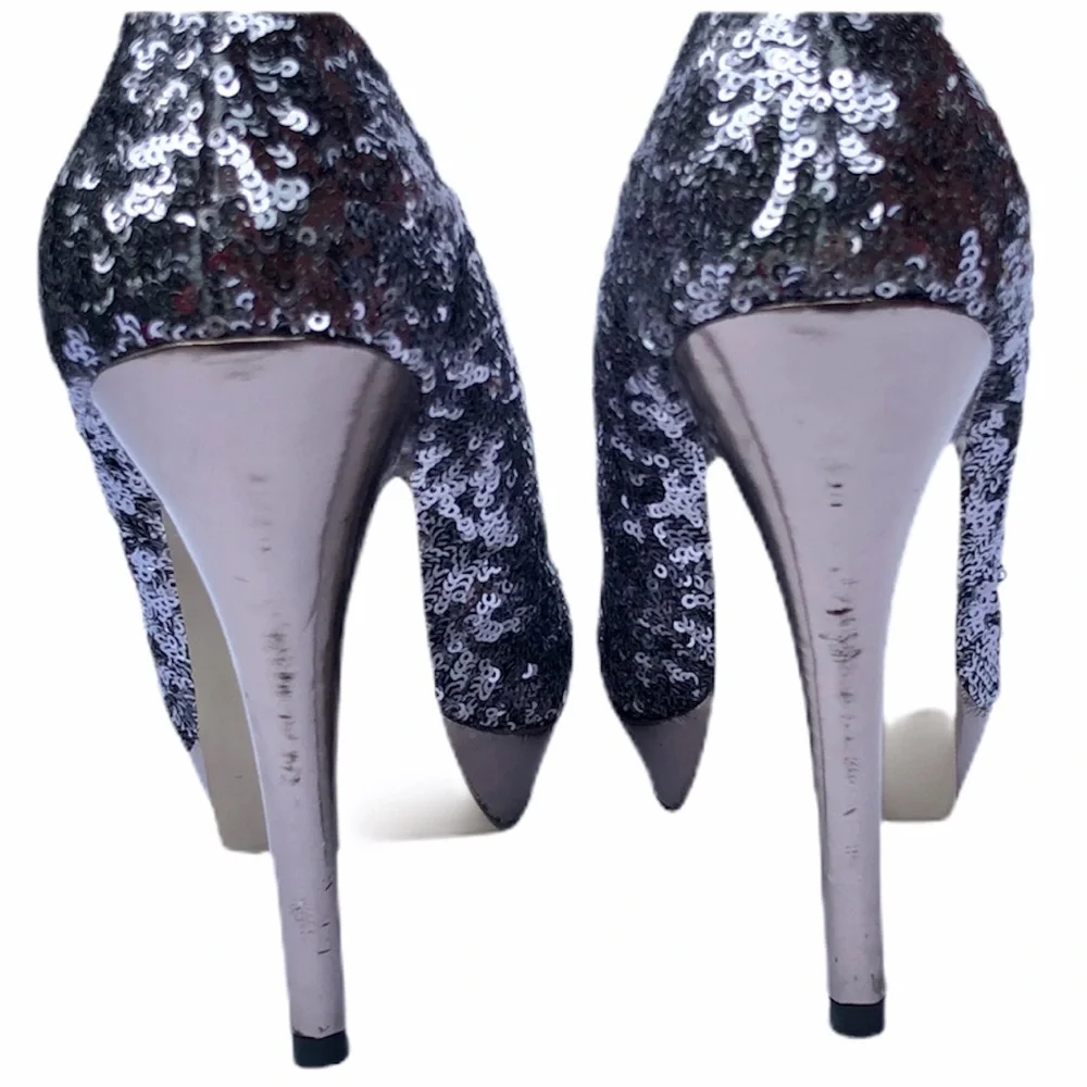 MADDEN GIRL “Trebek” Sequins Platform Heels SZ-7